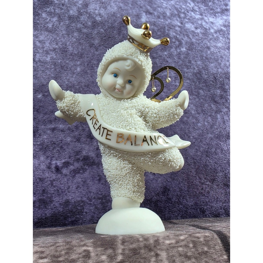 Department 56 Snowbabies Create Balance Figurine Gold Crown Butterfly Wingsโ 6"